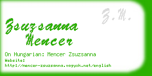 zsuzsanna mencer business card